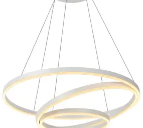 Lucide Dimbare LED Hanglamp - Ringlamp - TRINITI Wit 800MM - 125W 3000K 930 Warm Wit - 1-Lichts | TRIAC Dimbaar - 3 Jaar Garantie