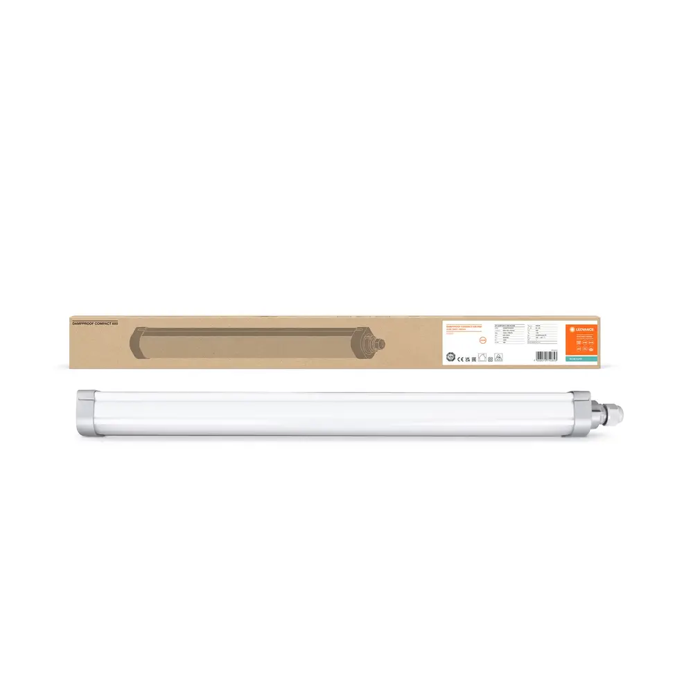 Ledvance Zakelijk: Professionele LED Verlichting & Armaturen LED Montagebalk - IP66 - 16W 1600lm - 60cm - 4000K Koel Wit | Polycarbonaat Behuizing - Stof- & Waterdicht