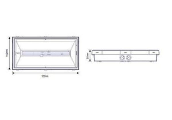 Honeywell LED Noodverlichting Armatuur - IP42 - ImPerLED Combi E ST - 230V Inclusief Pictogram Pikt 138u - Continu/Niet-Continu - 3W - 5000K Koel Wit | Type Opbouw Honeywell LED Noodverlichting Armatuur - IP42 - ImPerLED Combi E ST - 230V Inclusief Pictogram Pikt 138u - Continu/Niet-Continu - 3W - 5000K Koel Wit | Type Opbouw