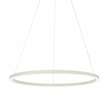 DALI Hanglamp Ringlamp XL - 200CM - Mat Wit - 1-Lichts Down - 2700K 927 | 24V - DALI2 Dimbaar 2000x60x40MM - Pendel 2000MM