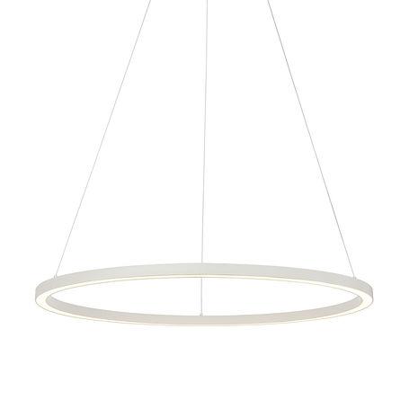 LCB LED Europe  DALI Hanglamp Ringlamp XL - 200CM - Mat Wit - 1-Lichts Down - 2700K 927 | 24V - DALI2 Dimbaar 2000x60x40MM - Pendel 2000MM