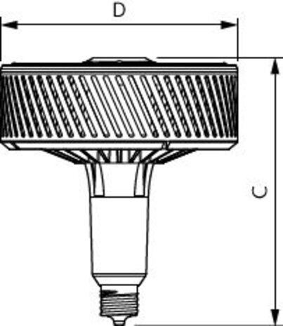 Philips TrueForce LED E40 HPI UN 140W 20000lm 120D - 840 Koel Wit | Vervangt 400W