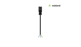Wieland GST18i3 Aansluitsnoer - Male Connector | 3×0.75mm² | 1 Meter | Zwart | 92.230.1004.1