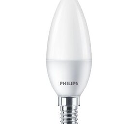 Philips LED Verlichting | Officieel distributeur LED lamp kleine fitting E14 kaars 6500K 5W - Melkglas