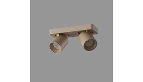 LED  Opbouwspot  LAGUNA- Champagne - 2x6W 2700K 540lm   - CRI 90  - IP20 - Dimbaar | 5 jaar garantie LED  Opbouwspot  LAGUNA- Champagne - 2x6W 2700K 540lm   - CRI 90  - IP20 - Dimbaar | 5 jaar garantie
