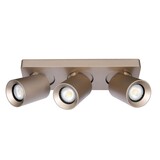 LED Plafondspot Megano - Champagne - GU10 Fitting - 3 Voudig | 5 jaar garantie LED Plafondspot Megano - Champagne - GU10 Fitting - 3 Voudig | 5 jaar garantie