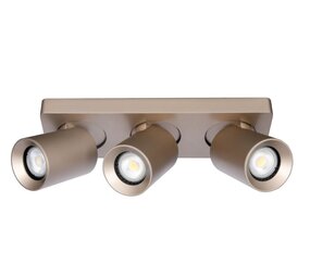 Artdelight LED Plafondspot Megano - Champagne - GU10 Fitting - 3 Voudig | 5 jaar garantie