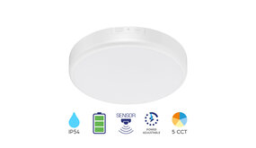 Braytron LED Nood Plafond / wandlamp IP54 - SENSOR 280MM  - 10-15-20W 1000-2000Lm - CCT 830-840-860 | Multi Lumen & Color Switch - 2 jaar garantie Braytron LED Nood Plafond / wandlamp IP54 - SENSOR 280MM  - 10-15-20W 1000-2000Lm - CCT 830-840-860 | Multi Lumen & Color Switch - 2 jaar garantie