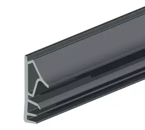 Kaderprofiel 1501 SCF – Aluminium – Sponninghoogte 12 mm – Groef 3,5×7 mm – Max. kierafdichting 3 mm – 150 m haspel – Zwart met beschermfolie – Tochtwering voor raam/deur