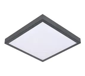 LCB LED Europe  LED Plafond Wandlamp Vierkant IP54 - Grijs – 12W 2000Lm – 3000K Warm Wit | IK08 - 300x300MM