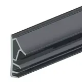 Kaderprofiel 1501 SCF – Aluminium – Sponninghoogte 12 mm – Groef 3,8×5 mm – Max. kierafdichting 3 mm – 25 m haspel – Zwart met beschermfolie – Tochtwering voor raam en deur