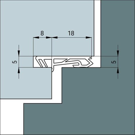 Kaderprofiel 1801 SCF – Aluminium – Sponninghoogte 13 mm – Groef 5×8 mm – Max. kier 5 mm – 150 m haspel – Zwart met beschermfolie – Tochtwering voor ramen en deuren Kaderprofiel 1801 SCF – Aluminium – Sponninghoogte 13 mm – Groef 5×8 mm – Max. kier 5 mm – 150 m haspel – Zwart met beschermfolie – Tochtwering voor ramen en deuren