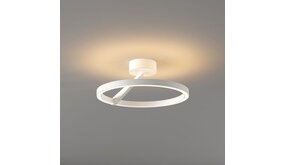 Dimbare LED  Plafond Ringlamp - 330MM Wit -  25W 2640Lm - 2700K 927 Warm Wit | 2-Lichts-  Oregon Up Down - TRIAC