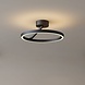Artdelight Dimbare LED  Plafond Ringlamp - 330MM Zwart -  25W 2640Lm - 2700K 927 Warm Wit | 2-Lichts - Oregon Up Down - TRIAC DIM