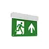 LED Noodverlichting Exit Sign armatuur IP20 -  0.7W 200Lm - 5700K 857 Daglicht | 30 Meter Zelftest functie - Incl. Pictogram EM EXIT E 0.7W 30M 3H EM/AC AT