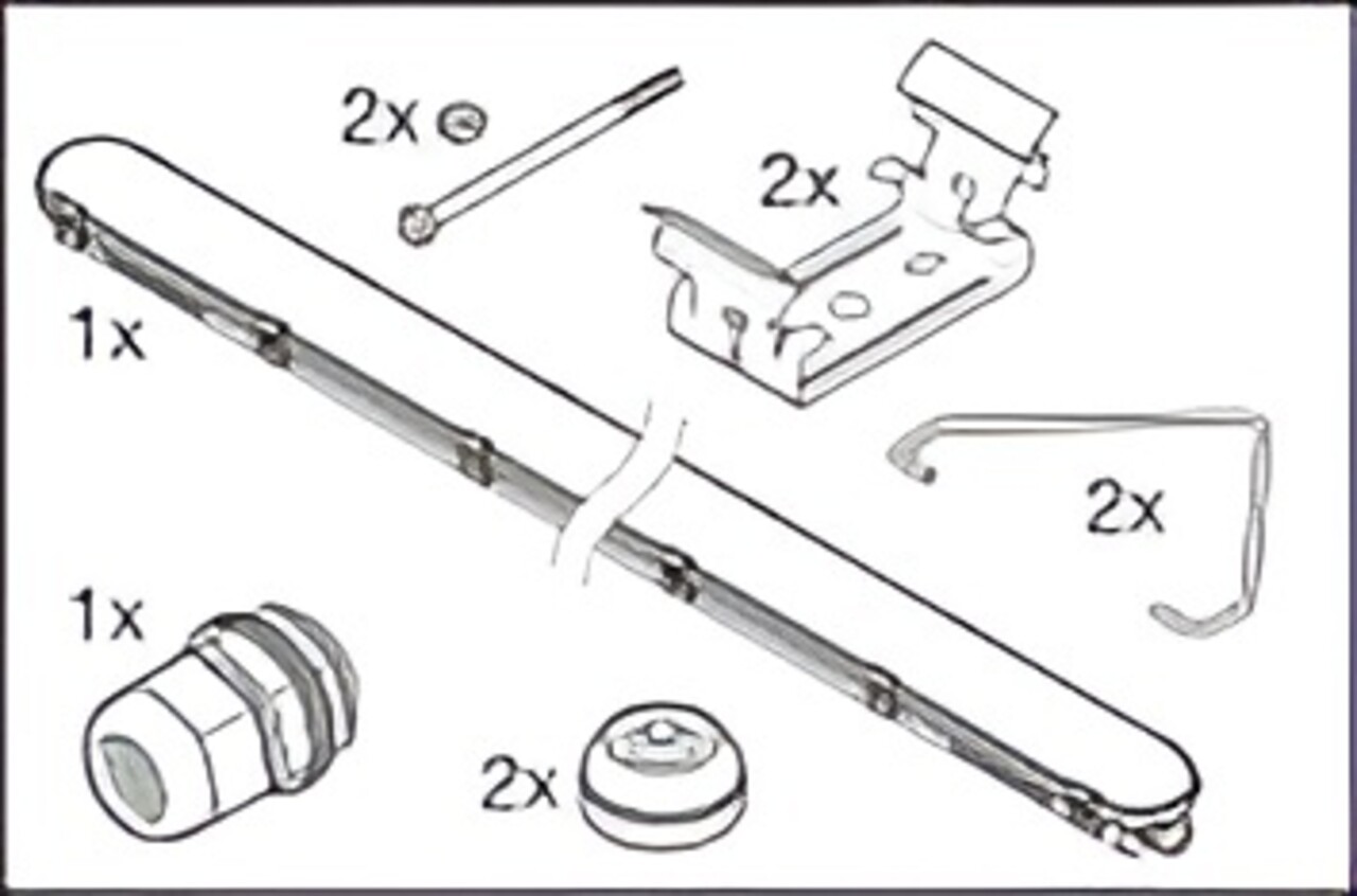 Ledvance Zakelijk: Professionele LED Verlichting & Armaturen | voor de installateur LED Waterdichte Montagebalk - 18W 133 - 4000k - 120cm - IP65