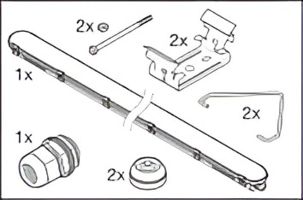 Ledvance LED Waterdichte Montagebalk - 18W 133 - 4000k - 120cm - IP65 Ledvance LED Waterdichte Montagebalk - 18W 133 - 4000k - 120cm - IP65