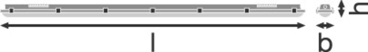 Ledvance Zakelijk: Professionele LED Verlichting & Armaturen LED Waterdichte Montagebalk Vochtbestendig 26W 3500lm - 840 Koel Wit | 150cm