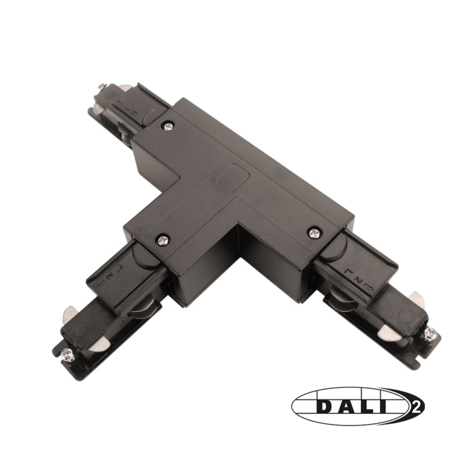 LCB LED Europe 3-Fase DALI Spanningsrail toebehoren | T verbinding T2 - Koppelstuk - Rechts 2 - voeding SPS Connector - Zwart LCB LED Europe 3-Fase DALI Spanningsrail toebehoren | T verbinding T2 - Koppelstuk - Rechts 2 - voeding SPS Connector - Zwart