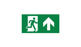Braytron LED Noodverlichting Pictogram - Exit met pijl omhoog - Sticker Braytron LED Noodverlichting Pictogram - Exit met pijl omhoog - Sticker