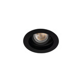 Kanlux Inbouwspot armatuur IP20 - ARET  100MM Zwart - GU10 Fitting | Zaagmaat 90MM - Kantelbaar 20° - Geschikt voor Hue
