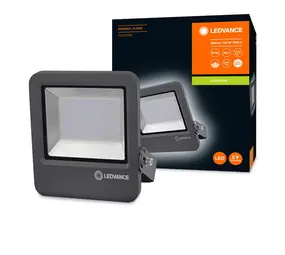 Ledvance Zakelijk: Professionele LED Verlichting & Armaturen LED Breedstraler IP65 - Endura Zwart  - 100W 8800Lm 100D - 4000K 840 Koel Wit |  Symmetrisch - 5 jaar garantie