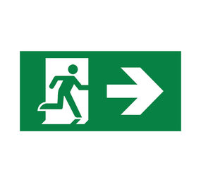 Braytron LED Noodverlichting Pictogram - Exit met pijl Rechts/Links - Sticker