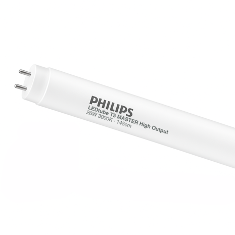 Philips LED Verlichting | Officieel Assortiment Signify Professional. LED Buis T5 MASTER (Mains AC) High Output 26W 3600lm - 830 Warm Wit | 145cm - Vervangt 49W
