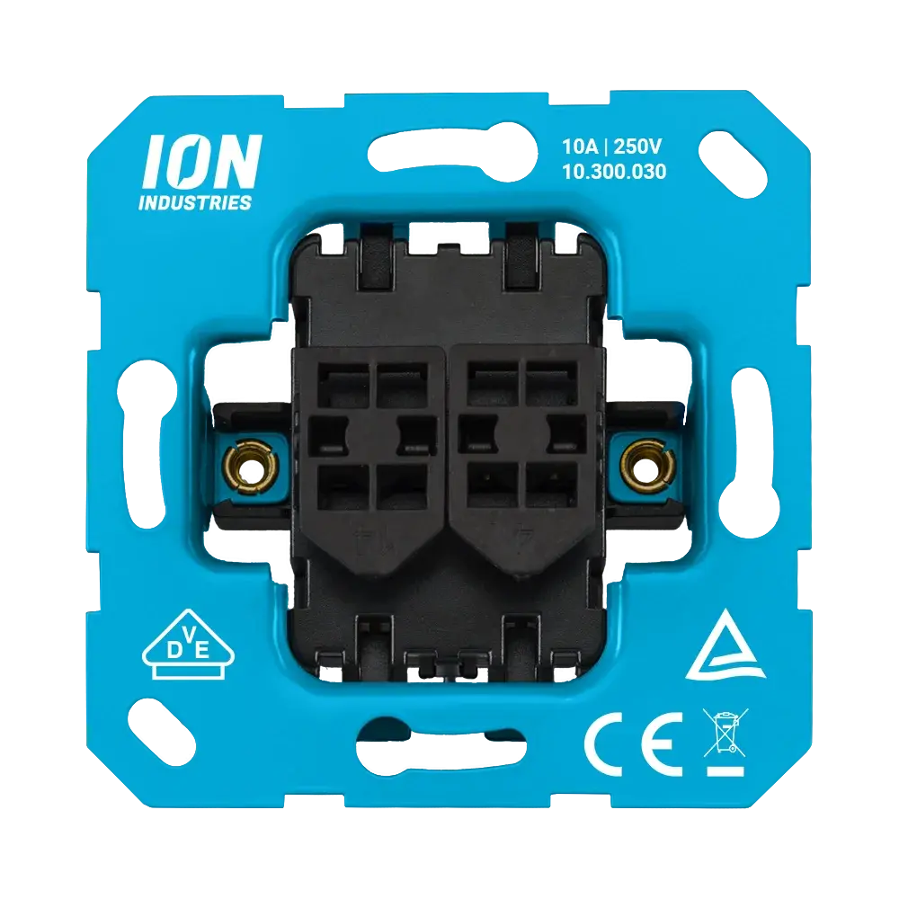 ION INDUSTRIES Wipschakelaar Dubbel - 2-polig - Mat Zwart ION INDUSTRIES Wipschakelaar Dubbel - 2-polig - Mat Zwart