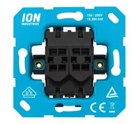 ION INDUSTRIES Wipschakelaar Dubbel - 2-polig - Mat Zwart