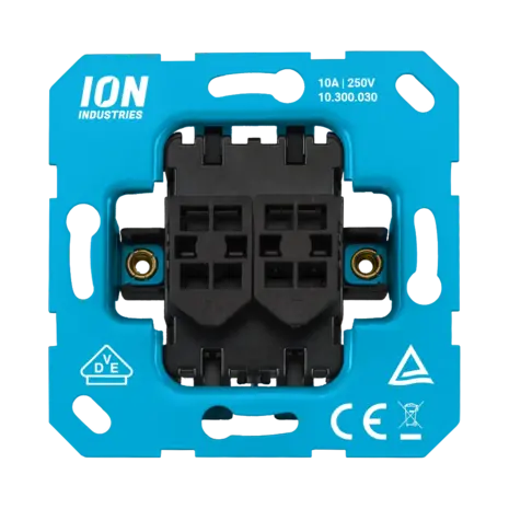 ION INDUSTRIES Wipschakelaar Dubbel - 2-polig - Mat Zwart ION INDUSTRIES Wipschakelaar Dubbel - 2-polig - Mat Zwart