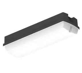 Ledvance Zakelijk: Professionele LED Verlichting & Armaturen LED Bulkhead Opbouwlamp - Zwart - IP65 IK10 - 5W/7W/9W - 3000K/4000K - 356x80x115mm | CCT SWITCH - DIP SWITCH - Beweging & Lichtsensor