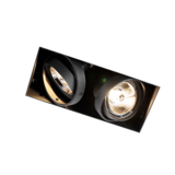 Trimless Inbouwspot AR70 - 217x105MM - Mat zwart  2-Lichts Dubbel | GU10 Fitting - Kantelbaar 30° Trimless Inbouwspot AR70 - 217x105MM - Mat zwart  2-Lichts Dubbel | GU10 Fitting - Kantelbaar 30°
