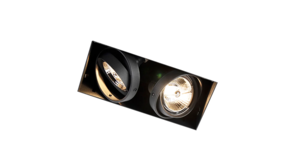 Trimless Inbouwspot AR70 - 217x105MM - Mat zwart  2-Lichts Dubbel | GU10 Fitting - Kantelbaar 30° Trimless Inbouwspot AR70 - 217x105MM - Mat zwart  2-Lichts Dubbel | GU10 Fitting - Kantelbaar 30°