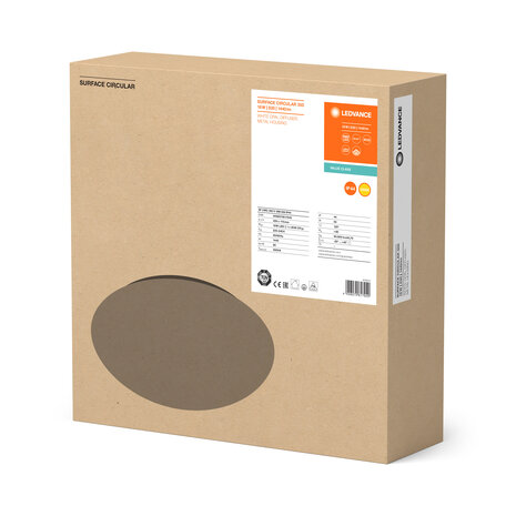 Ledvance Zakelijk: Professionele LED Verlichting & Armaturen LED Bulkhead Surface Circulair 350 Wit 18W 1440lm - 830 Warm Wit | 350mm - IP44