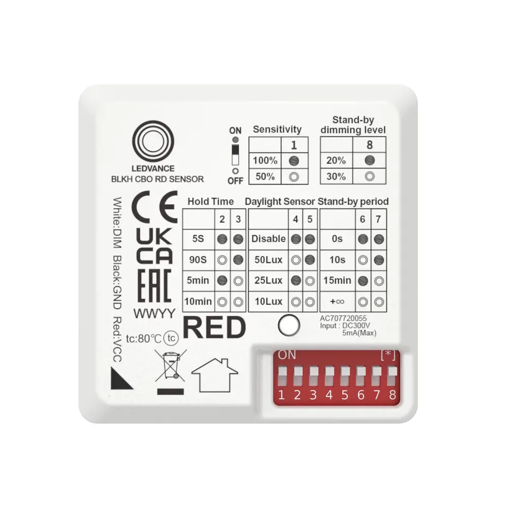 Ledvance Zakelijk: Professionele LED Verlichting & Armaturen LED Bulkhead Plafond / Wand armatuur Combo Toebehoren | Daglicht en Beweging Sensor |  Dimstep - 20% standby Modus - Type Combo