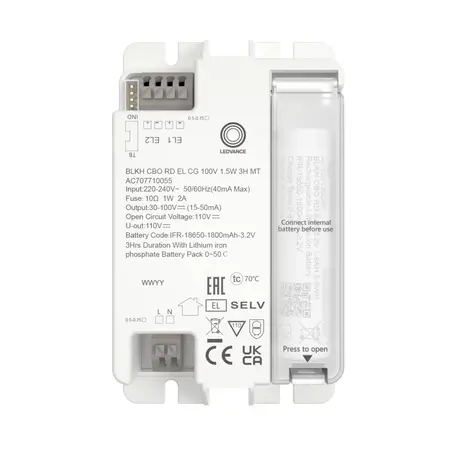 Ledvance Zakelijk: Professionele LED Verlichting & Armaturen | voor de installateur LED Plafond / Wand armatuur Combo Toebehoren | Noodbatterij - Emergency Kit for Ceiling Lights - Type Combo Ledvance Zakelijk: Professionele LED Verlichting & Armaturen | voor de installateur LED Plafond / Wand armatuur Combo Toebehoren | Noodbatterij - Emergency Kit for Ceiling Lights - Type Combo