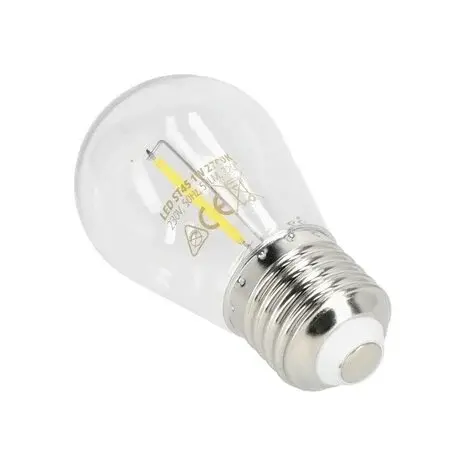 Kobi LED Lamp ST45 Filament PVC - Kogellamp langwerpig - E27 fitting - 1W 50Lm | 2700K warm wit licht