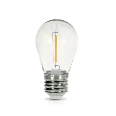 Kobi LED Lamp ST45 Filament PVC - Kogellamp langwerpig - E27 fitting - 1W 50Lm | 2700K warm wit licht