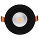 LCB LED Europe  Dimbare Inbouwspot 95mm - IP54 Mezzano Zwart Verzonken - 5W 420Lm - 927 2700K Warm Wit | Zaagmaat 83MM - TRIAC Dimbaar