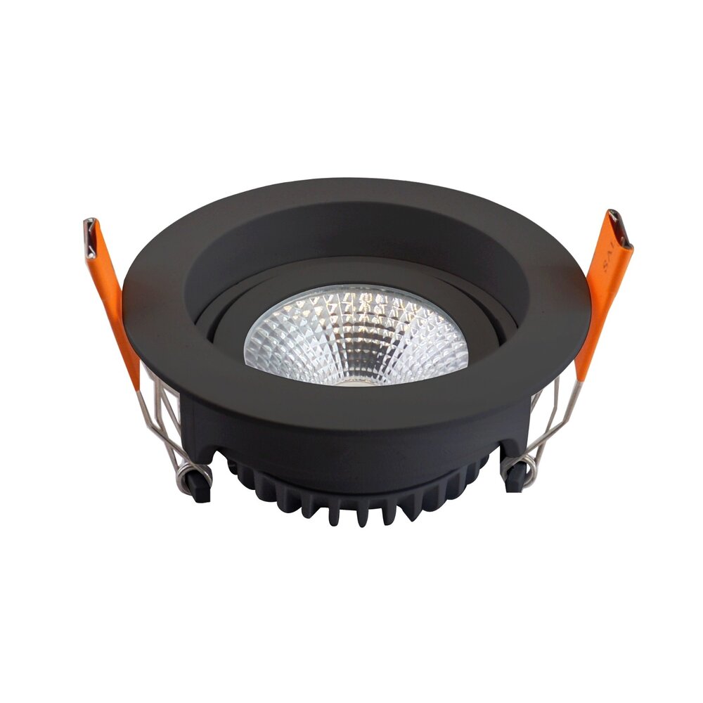 Dimbare Inbouwspot 95mm - IP54 Mezzano Zwart Verzonken - 5W 420Lm - 927 2700K Warm Wit | Zaagmaat 83MM - TRIAC Dimbaar