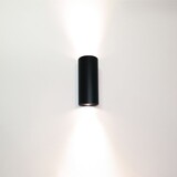 Artdelight LED Wandlamp Rond IP20 -  Zwart Roulo 154MM - Up and Down - 2-Lichts | 2x GU10 fitting  - 230v