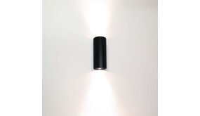 Artdelight LED Wandlamp Rond IP20 -  Zwart Roulo 154MM - Up and Down - 2-Lichts | 2x GU10 fitting  - 230v