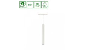 Spectrum voor de installateur: Betaalbare kwaliteit en veelzijdige LED-oplossingen DALI  48V Railspot Shift 12W - Pendel staaflamp Wit - Tunable white  2700-6000K TW 927-960 | 295x 40MM DALI2 Dimbaar