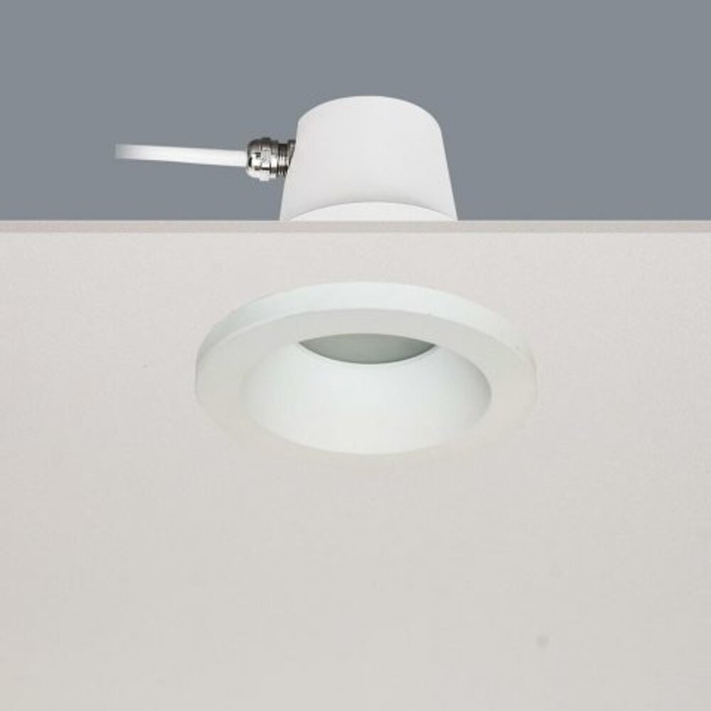 Inbouwspot armatuur IP65 - Bados 90MM - Matt Wit - 1-Lichts | GU10 Fitting - Geschikt voor Badkamer - Zaagmaat 84MM