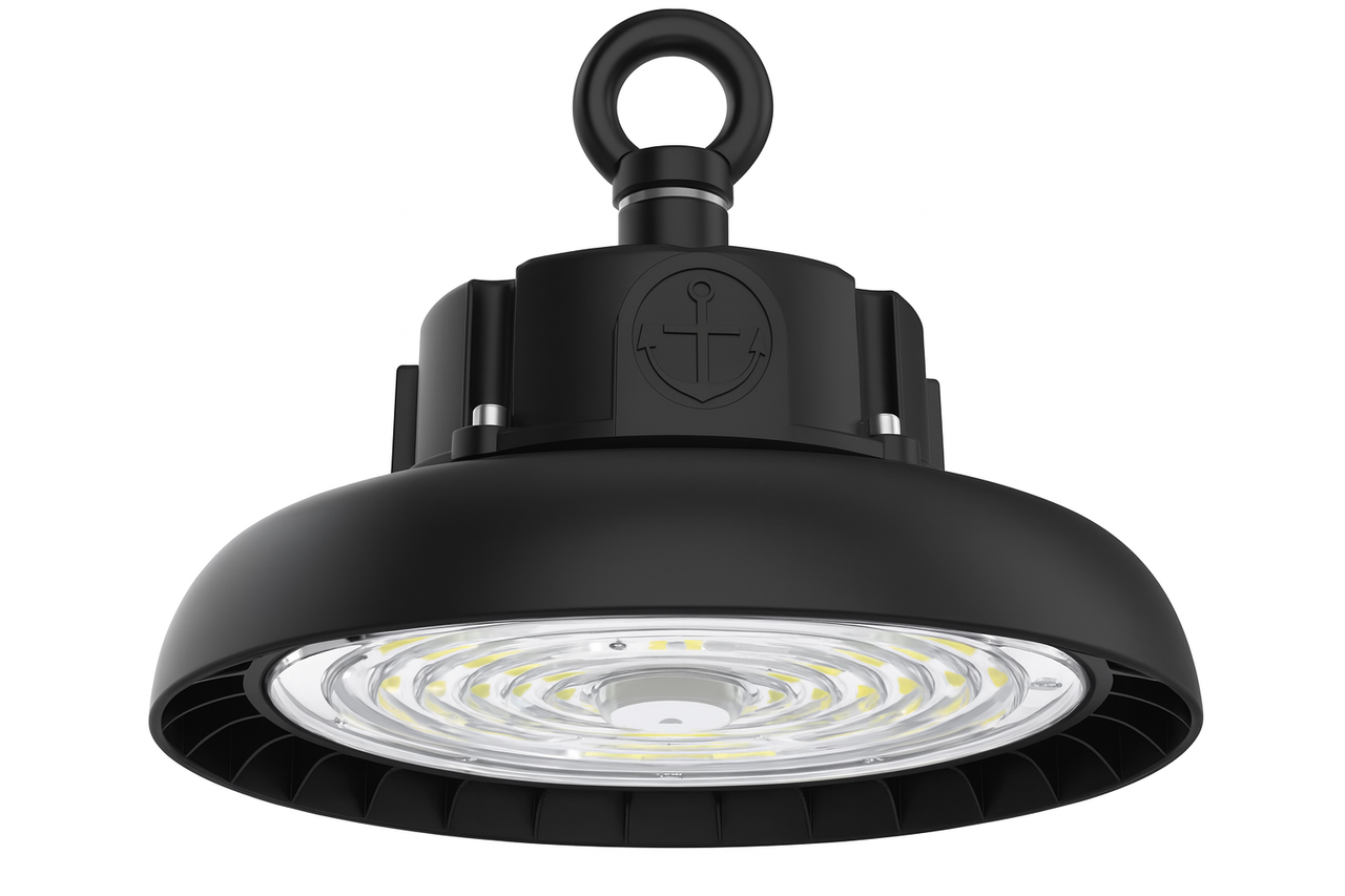 LCB LED Europe  LED UFO Highbay IP65 - 90W/120W/150W 31.500lm - Lichtkleur Optioneel | 90 Graden Stralingshoek - Power switch - Niet Dimbaar