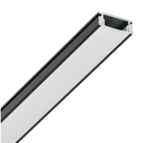 Braytron U-profiel compleet set Zwart - LED Strip Aluminium profiel  |  2000x17x7mm incl. montage materiaal en afdekkap