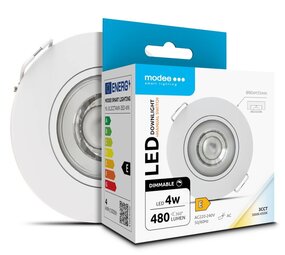 Modee Lighting LED inbouwspot - Wit - 4W - 3CCT - 3000K/4000K/6500K - 480lm - IP44 - 80mm - Kantelbaar - Dimbaar | Zaagmaat 68mm