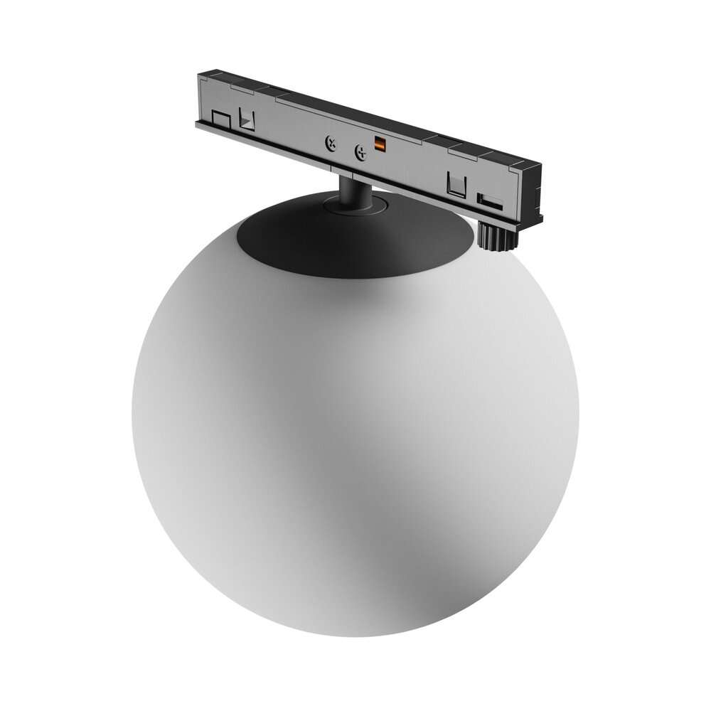 Spectrum voor de installateur LED Railsysteem NANO SHIFT - Globe - Zwart - 7W - 3000K Warm wit - 615lm - IP20 - 100x120mm | 48V Magnetische Railspot