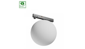 Spectrum voor de installateur LED Railsysteem NANO SHIFT - Globe - Zwart - 7W - 3000K Warm wit - 615lm - IP20 - 100x120mm | 48V Magnetische Railspot